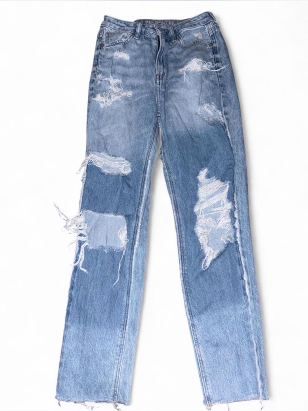AE two tone distressed jeans